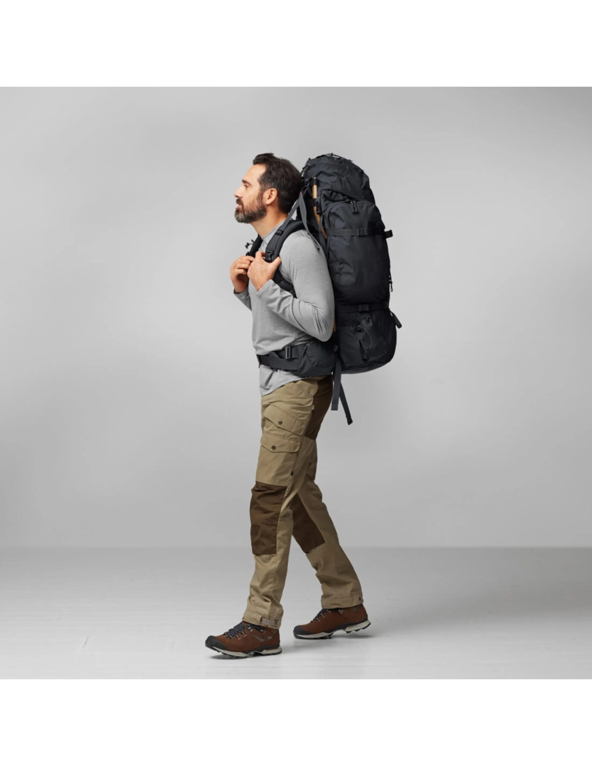 Fjallraven Kajka 75 M/L Trekking Rugzak (Maat – OS, Kleur – Coal Black)