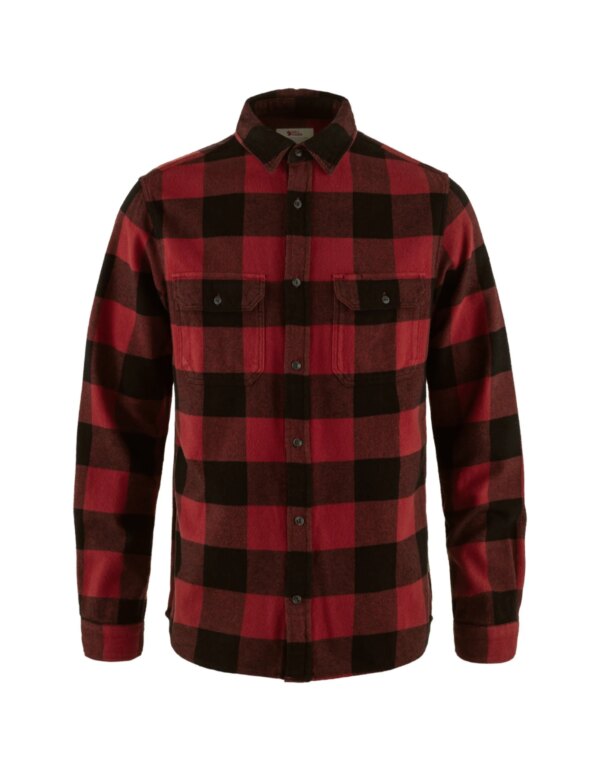 Fjallraven Men's Övik Heavy Flannel Shirt (Maat - L, Kleur - Red-Black)