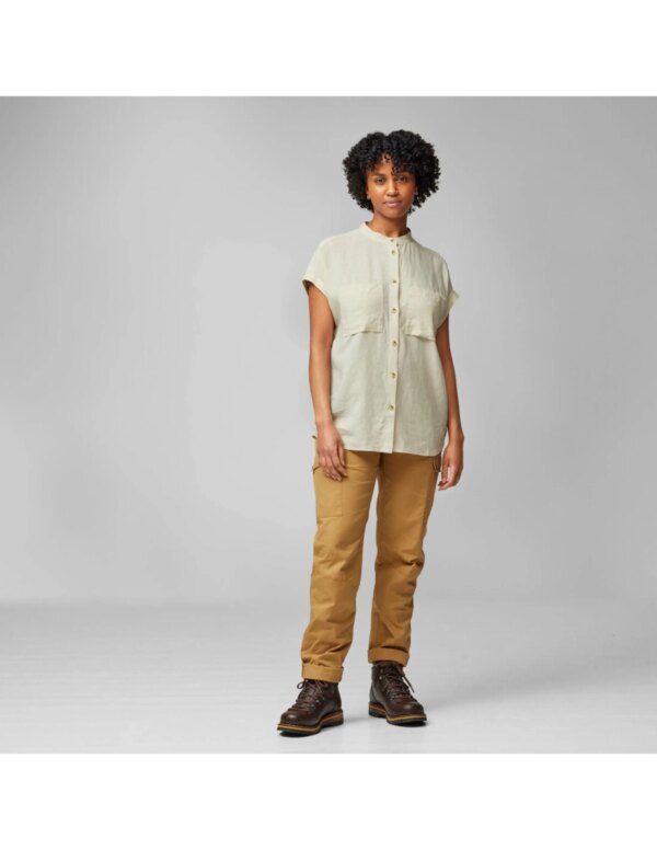 Fjallraven Övik Hemp Shirt SS Women's (Maat - L, Kleur - Chalk White)