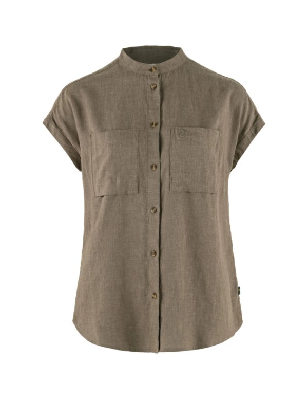Fjallraven Övik Hemp Shirt SS Women's (Maat - XL, Kleur - Suede brown)