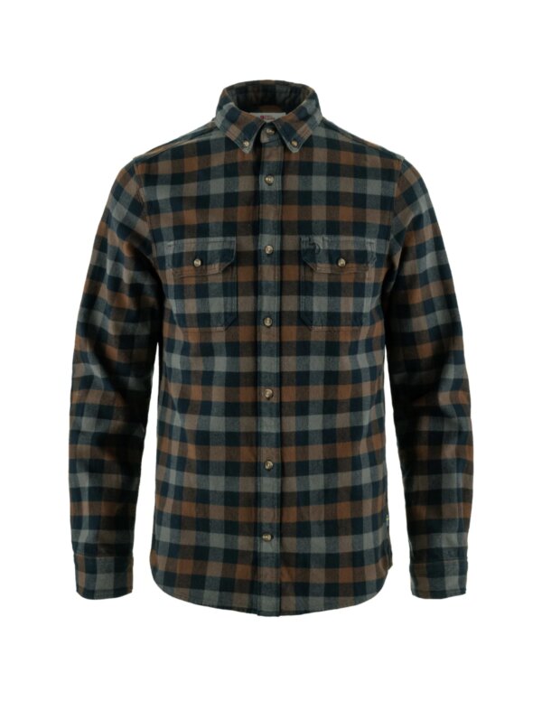 Fjällräven Men's Skog Shirt (Maat - L, Kleur - Dark Navy-Dark Oak)