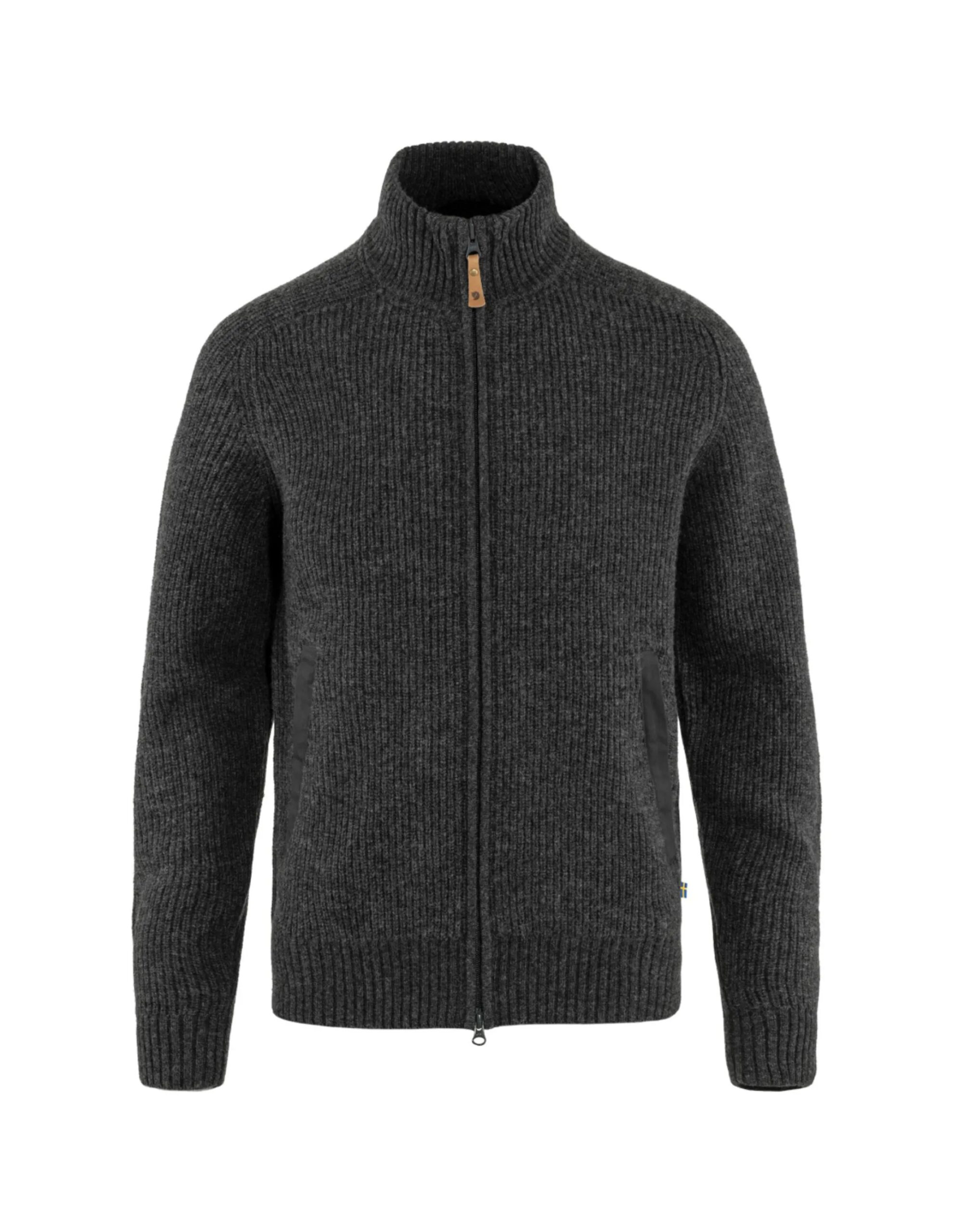 Fjällräven Övik Zip Cardigan Knit (Maat – S, Kleur – Dark grey)