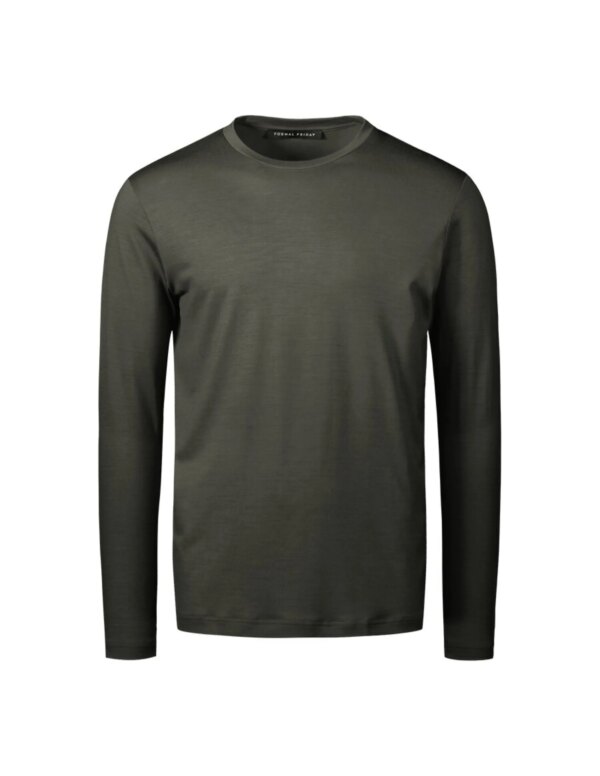 Formal Friday Ultrafine Merino Long sleeve T-Shirt (Maat - XL, Kleur - Army)