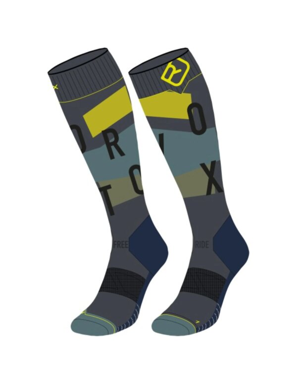 Freeride Long Socks Cozy M (Maat - 39-41, Kleur - Black-Steel)