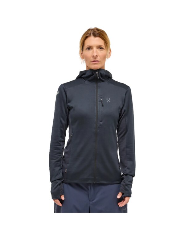 Haglofs L.I.M Mid Fast II Hood Dames (Maat - M, Kleur - True black)