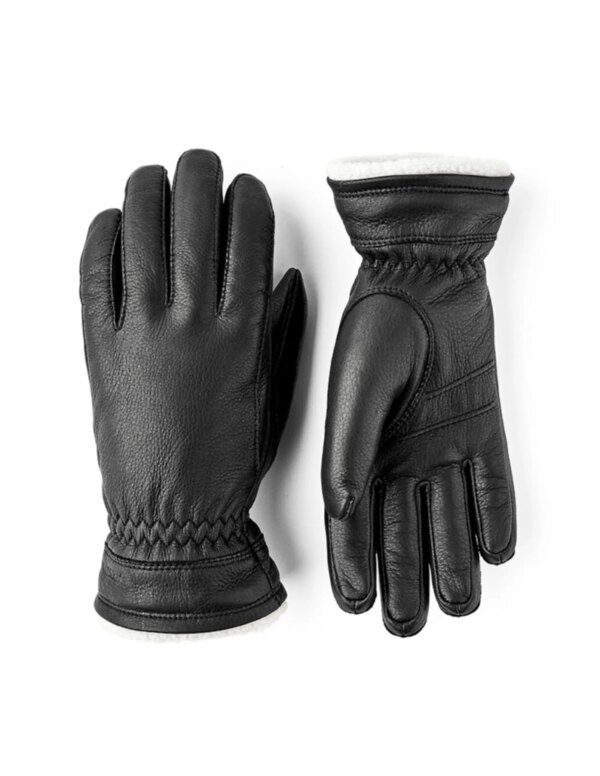 Hestra Buvika Hertenleren Handschoenen (Maat - 7, Kleur - Black)