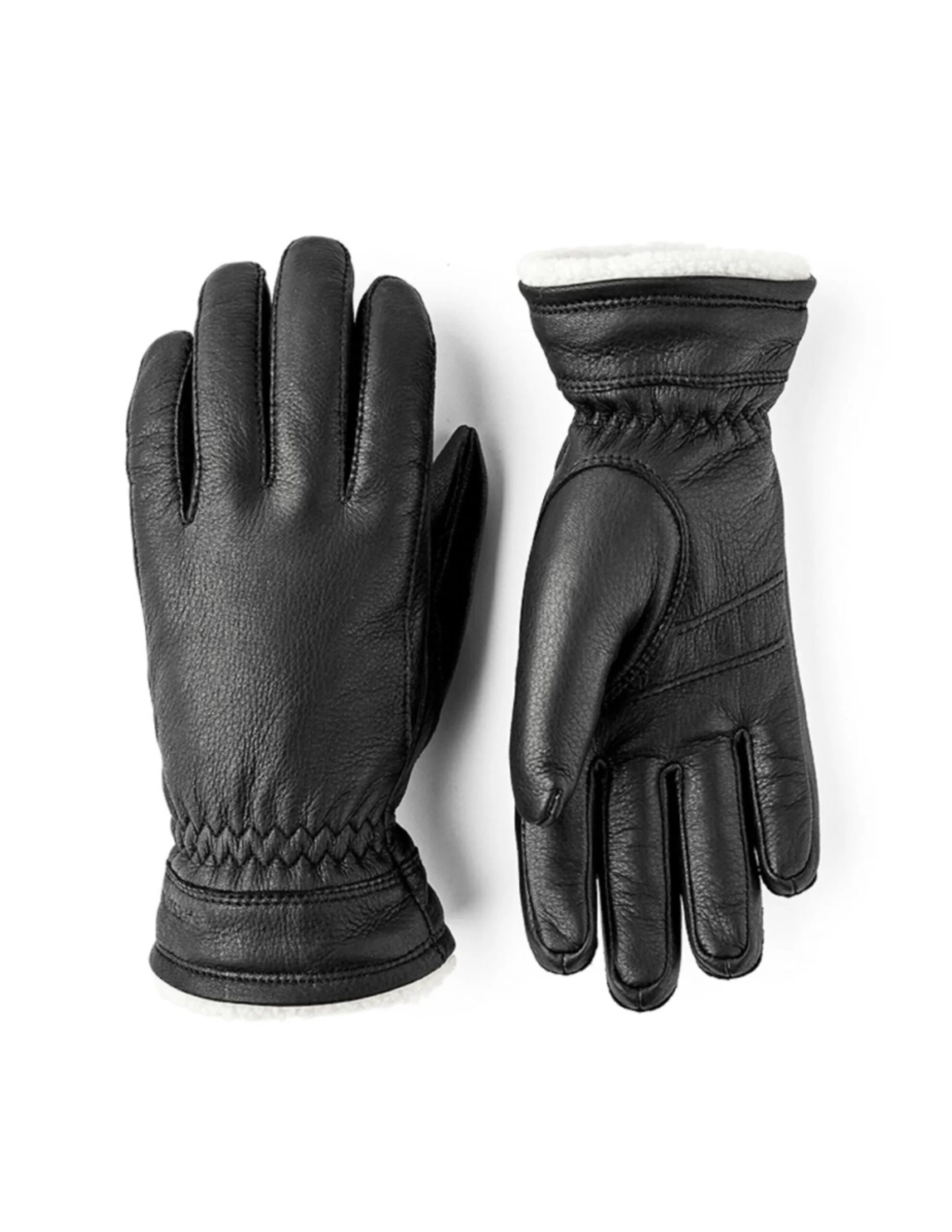 Hestra Buvika Hertenleren Handschoenen (Maat – 7, Kleur – Black)