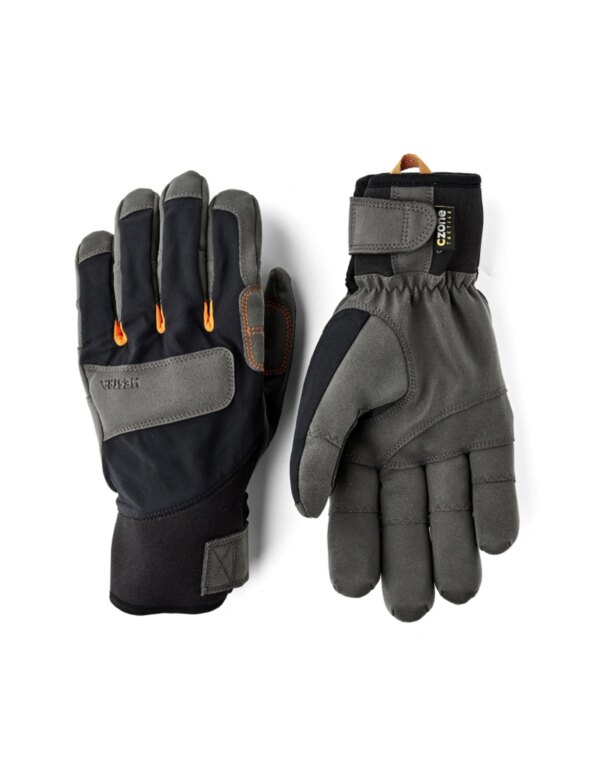 Hestra Ergo Grip Delta HDry Klim Handschoen (Maat - 8, Kleur - Black/Dark Grey)