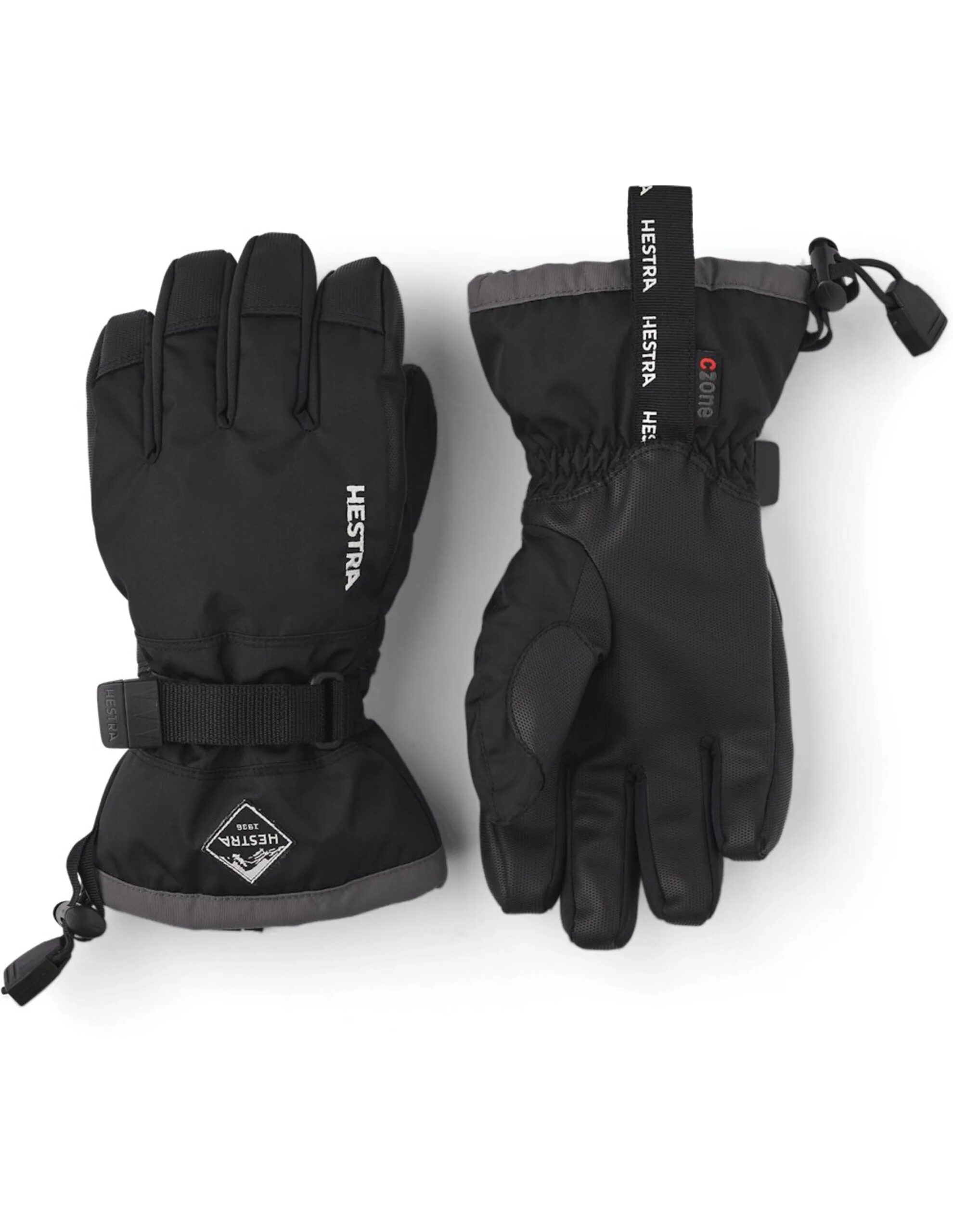 Hestra Gauntlet CZone Junior – 5 Vinger Handschoen (Maat – 5, Kleur – Black/graphite)