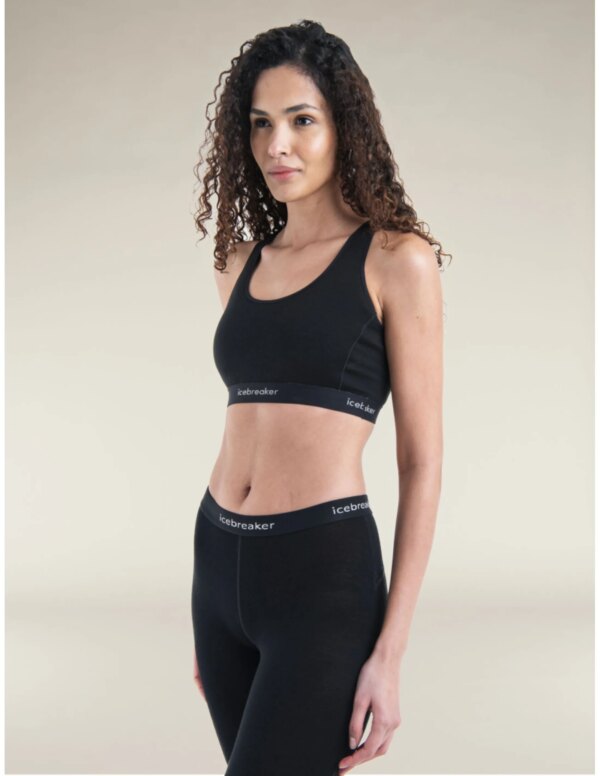 Icebreaker 125 ZoneKnit Racerback BH (Maat - S, Kleur - Black)