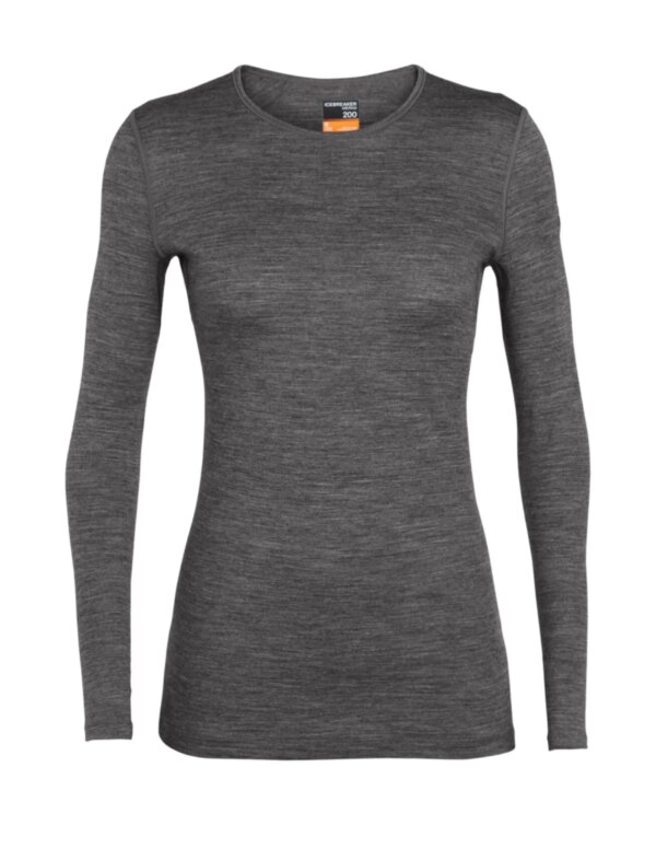 Icebreaker 200 Oasis Crewe Thermal Top (Maat - XL, Kleur - Gritstone Heather)