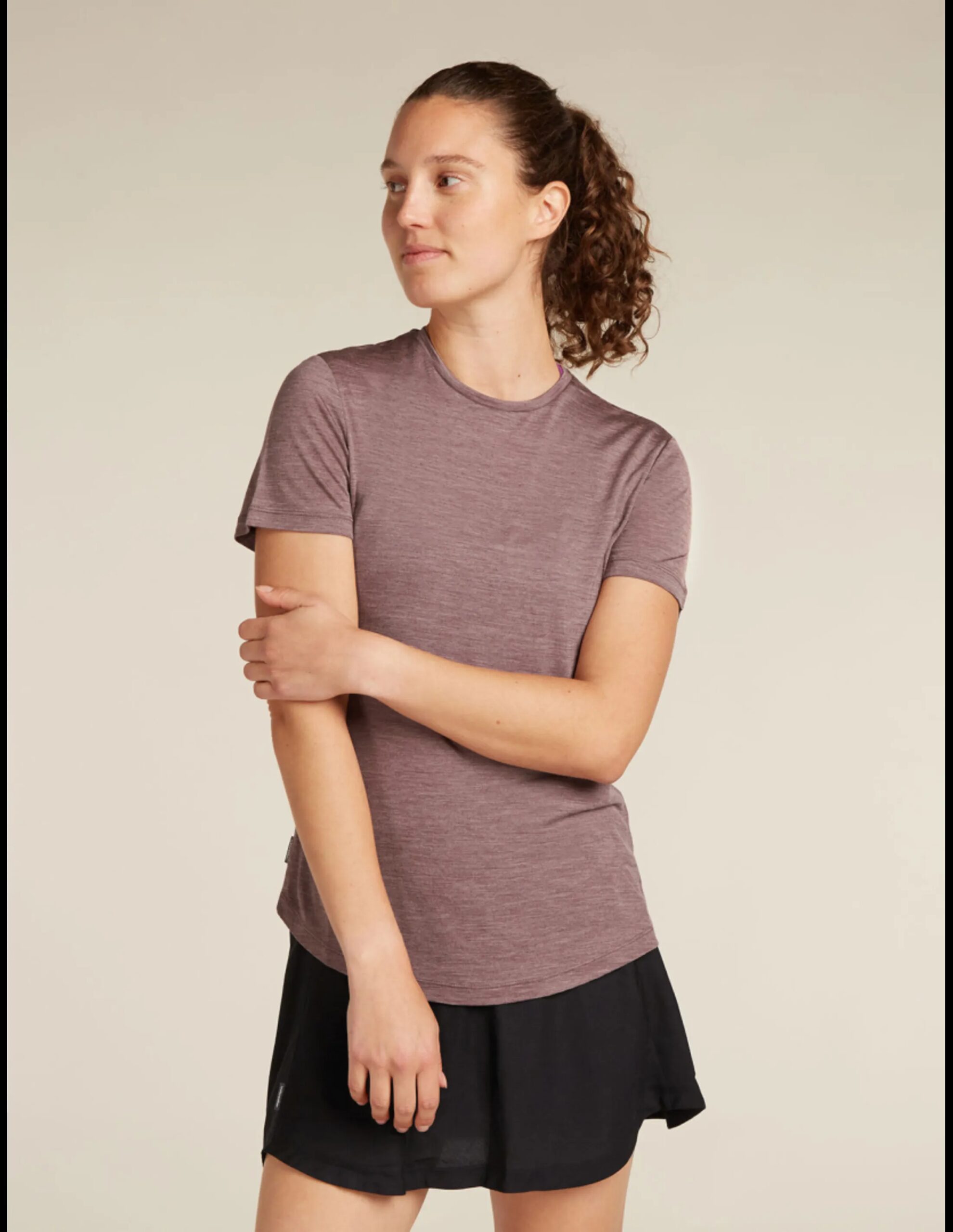 Icebreaker Cool-Lite™125 Sphere T-Shirt Dames (Maat – XS, Kleur – Carob Heather)