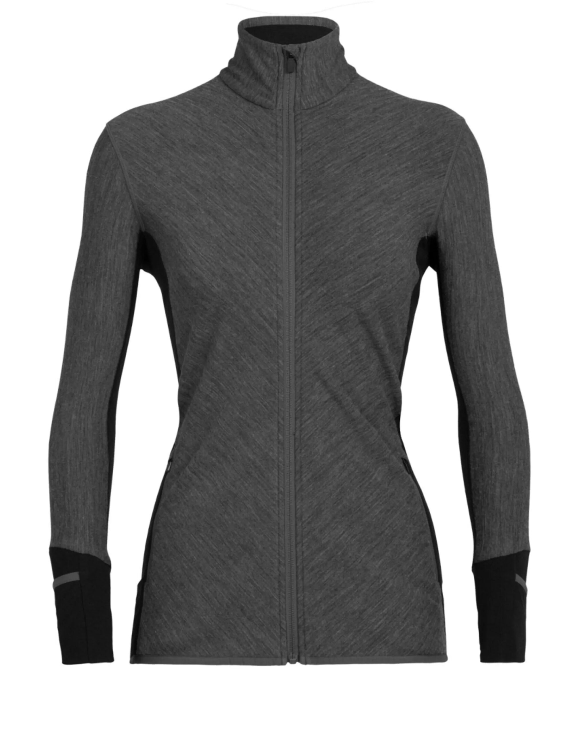 Icebreaker Descender LS Zip (Maat – M, Kleur – Jet HTHR/BLack)