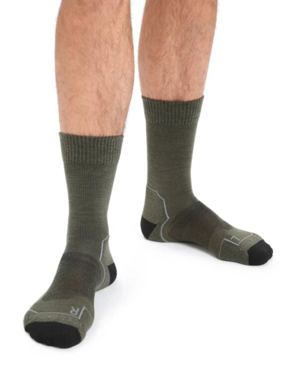 Icebreaker Hike+ Light Crew Socks Men (Maat - M, Kleur - Loden/Bl/Grt Heather)
