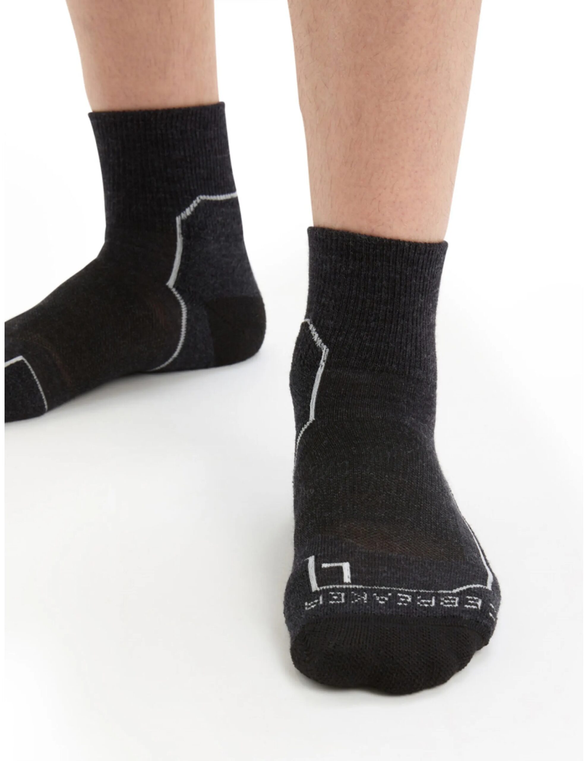 Icebreaker Hike+ Light Mini Socks (Maat – XL, Kleur – Jet Heather)