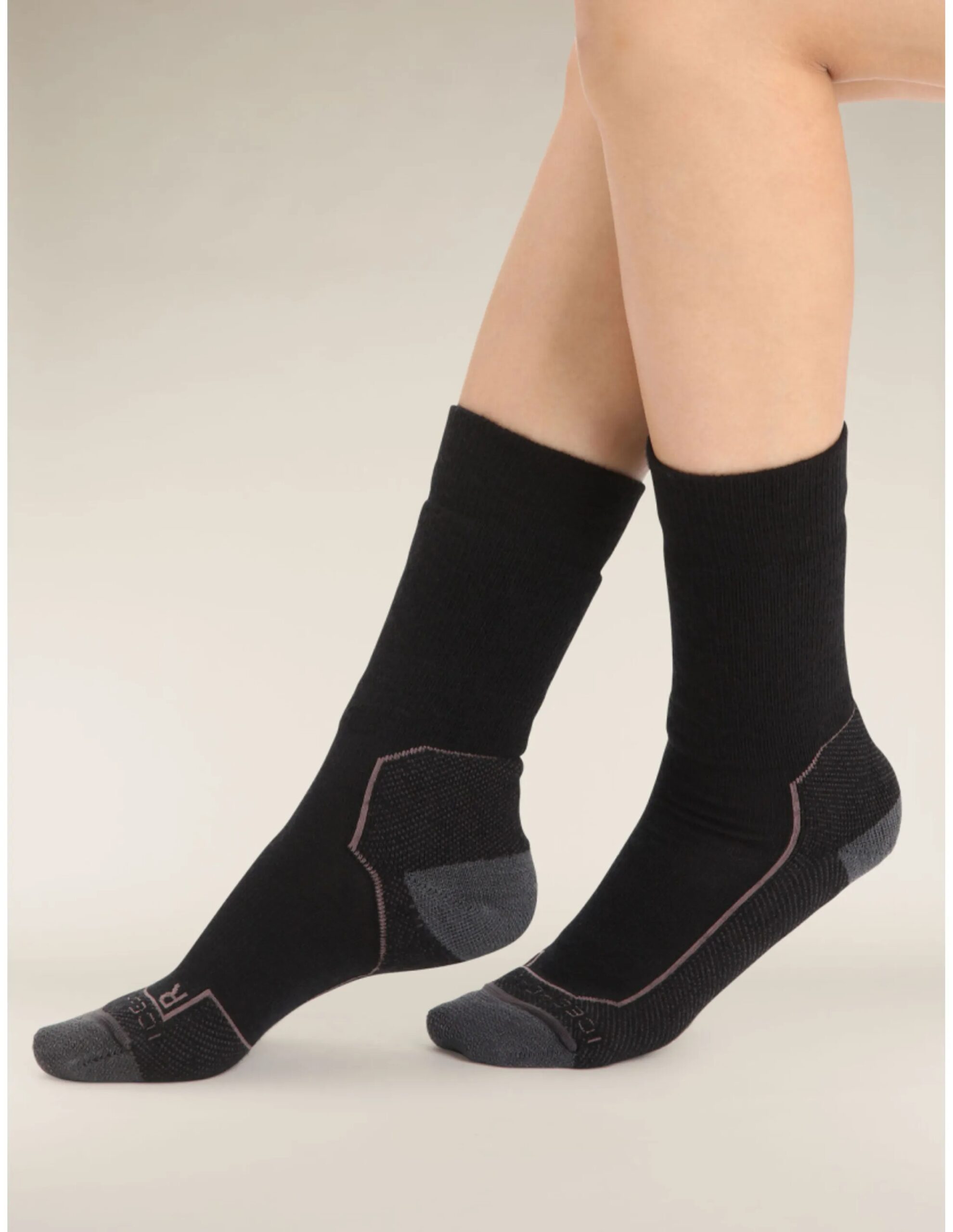 Icebreaker Hike+ Medium Crew Women’s Socks (Maat – S, Kleur – Black/Monson/Mink)