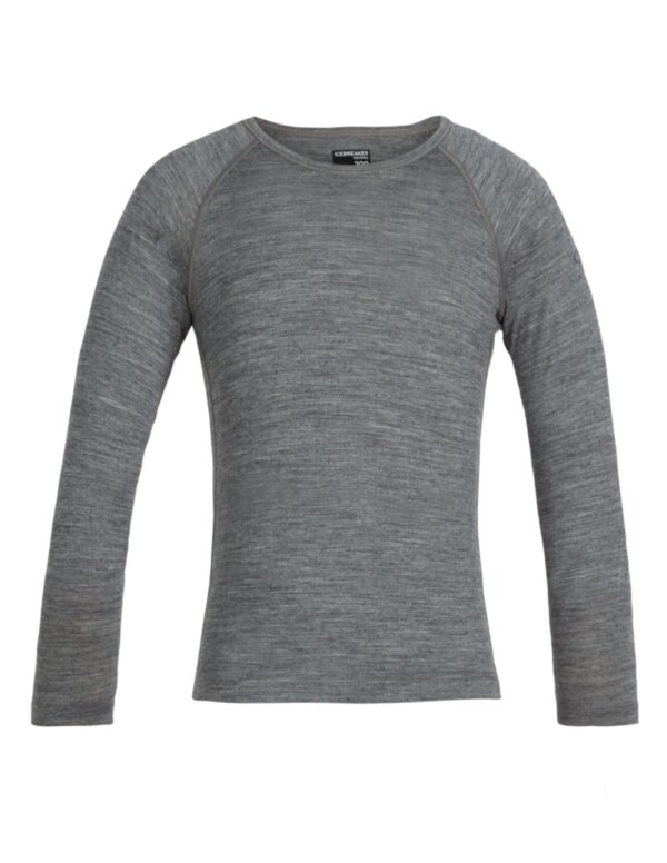 Icebreaker Kids 200 Oasis LS Crewe (Maat - 8, Kleur - Gritstone Heather)