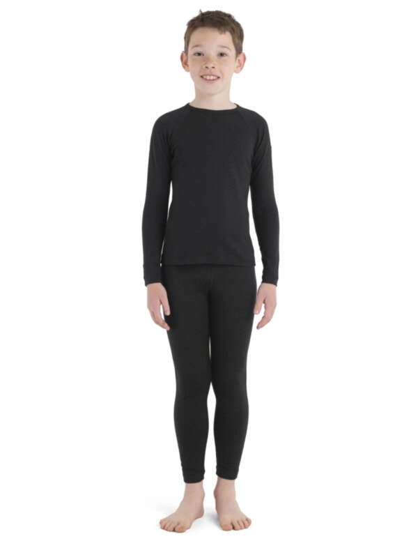 Icebreaker Kids 200 Oasis LS Crewe Shirt (Maat - 12, Kleur - Black)