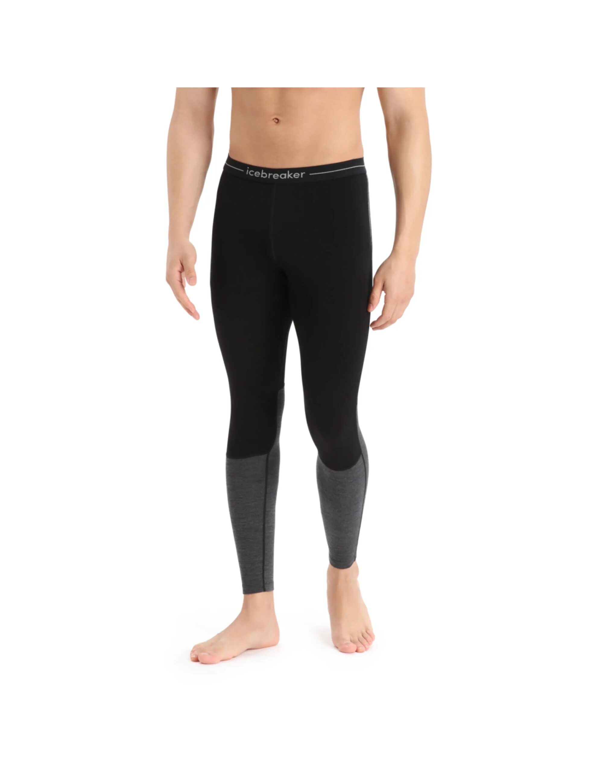 Icebreaker Men’s ZoneKnit 200 Leggings (Maat – L, Kleur – Black/Jet Heather/Cb)