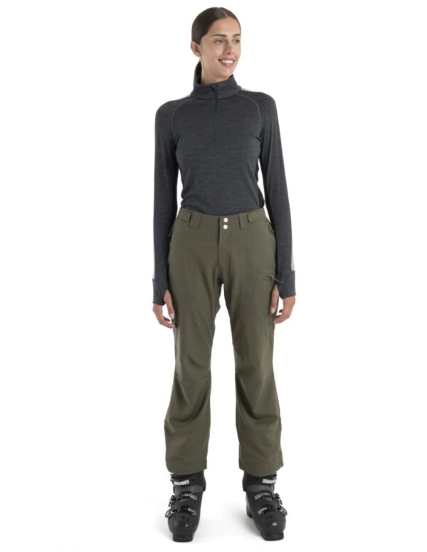 Icebreaker Mer ZoneKnit 200 LS Half Zip Thermal Top Women´s (Maat - M, Kleur - Jet Hthr/Blk/Metro H/Cb)