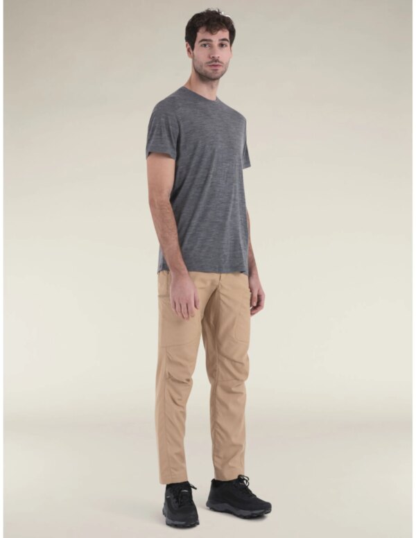 Icebreaker Merino 150 Tech Lite III SS Tee Heren (Maat - S, Kleur - Gritstone Heather-013)