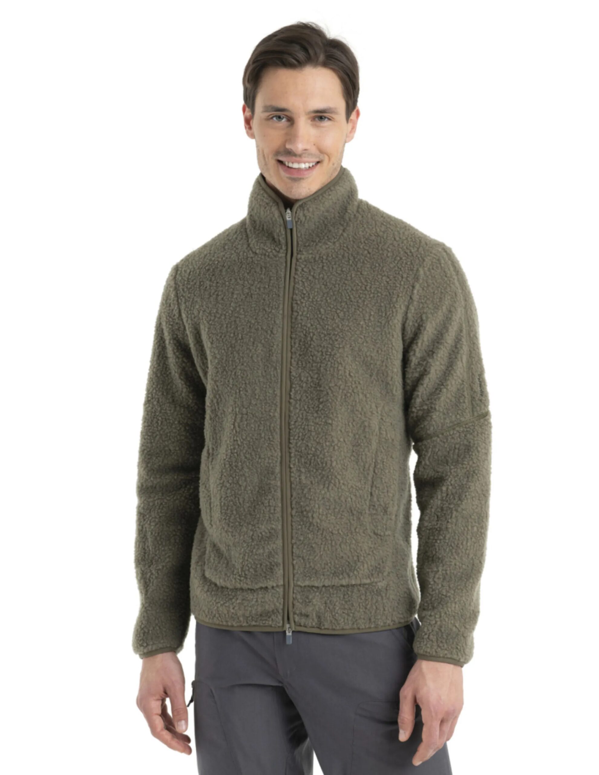 Icebreaker RealFleece High Pile LS Zip Men´s (Maat – XL, Kleur – Loden)