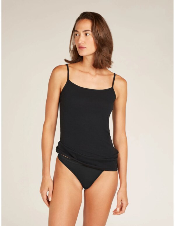 Icebreaker Siren Merinowol Singlet Dames (Maat - L, Kleur - Black)