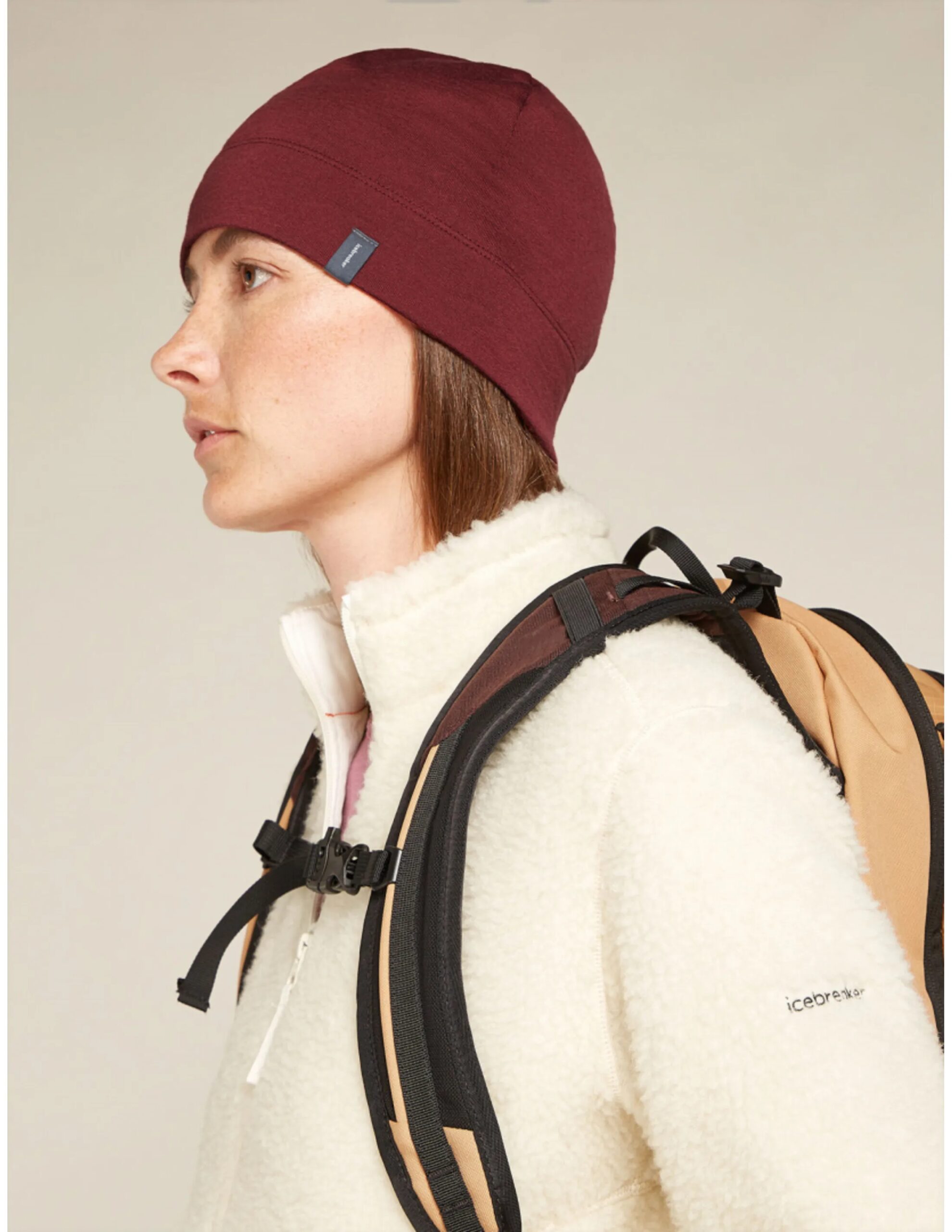 Icebreaker U Merino 260 Ridge Beanie (Maat – OS, Kleur – Port)