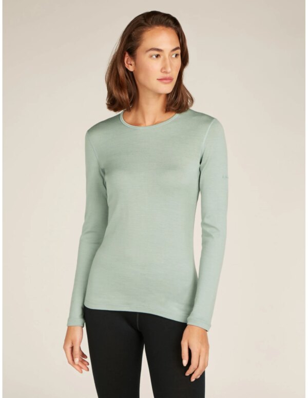 Icebreaker Women's 260 Tech Crewe Thermal Top (Maat - S, Kleur - Moss)