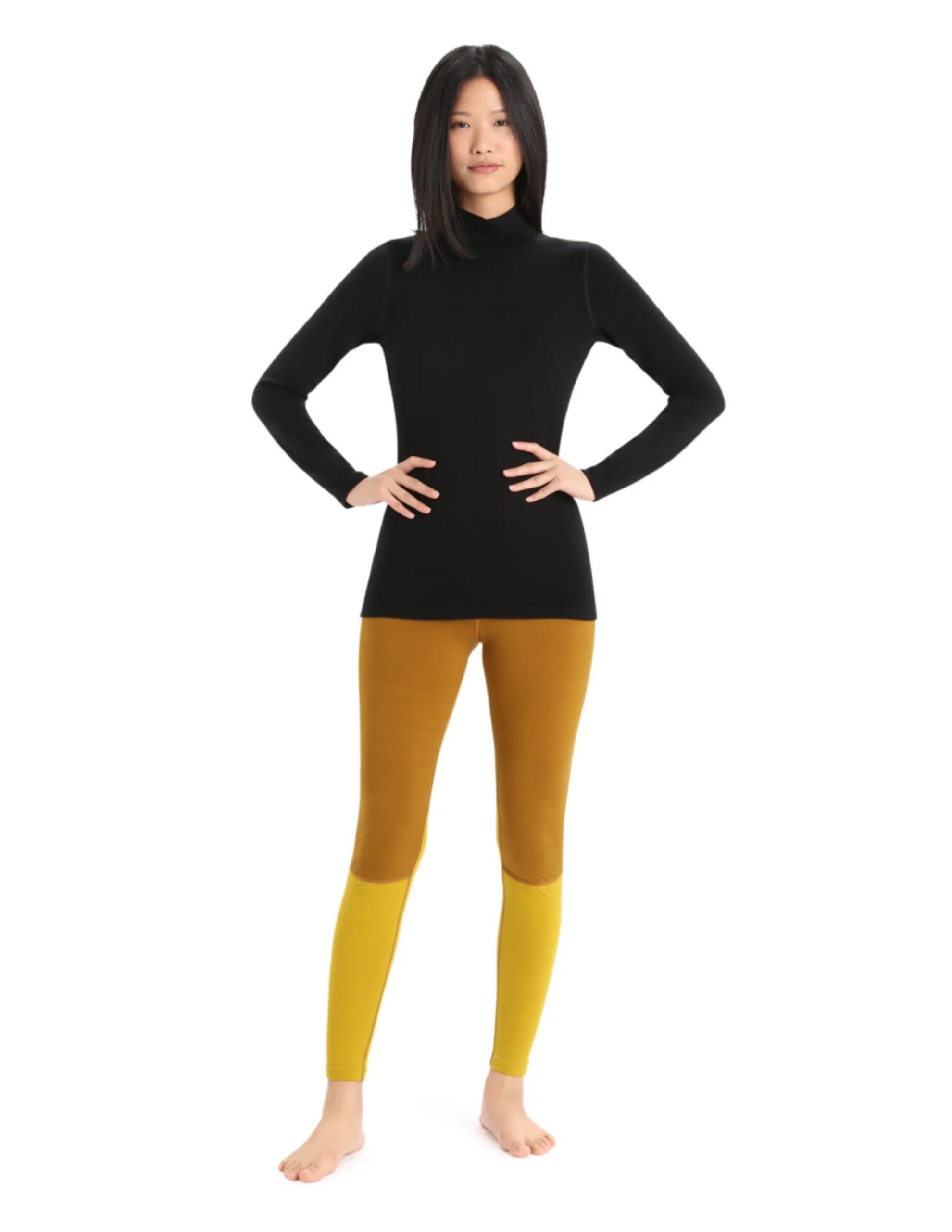Icebreaker Women’s 260 Tech Turtleneck Thermal Top (Maat – L, Kleur – Black)