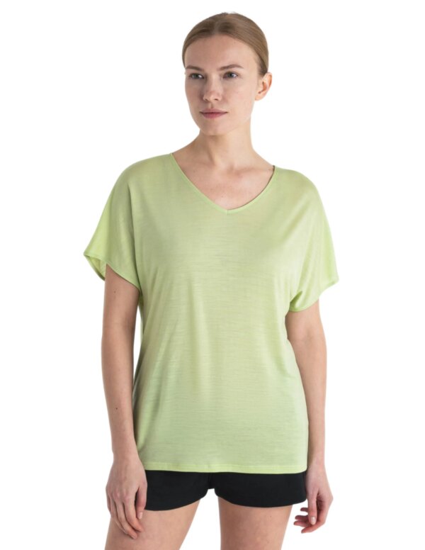 Icebreaker Women's Drayden Reversible Top (Maat - L, Kleur - Glazen)