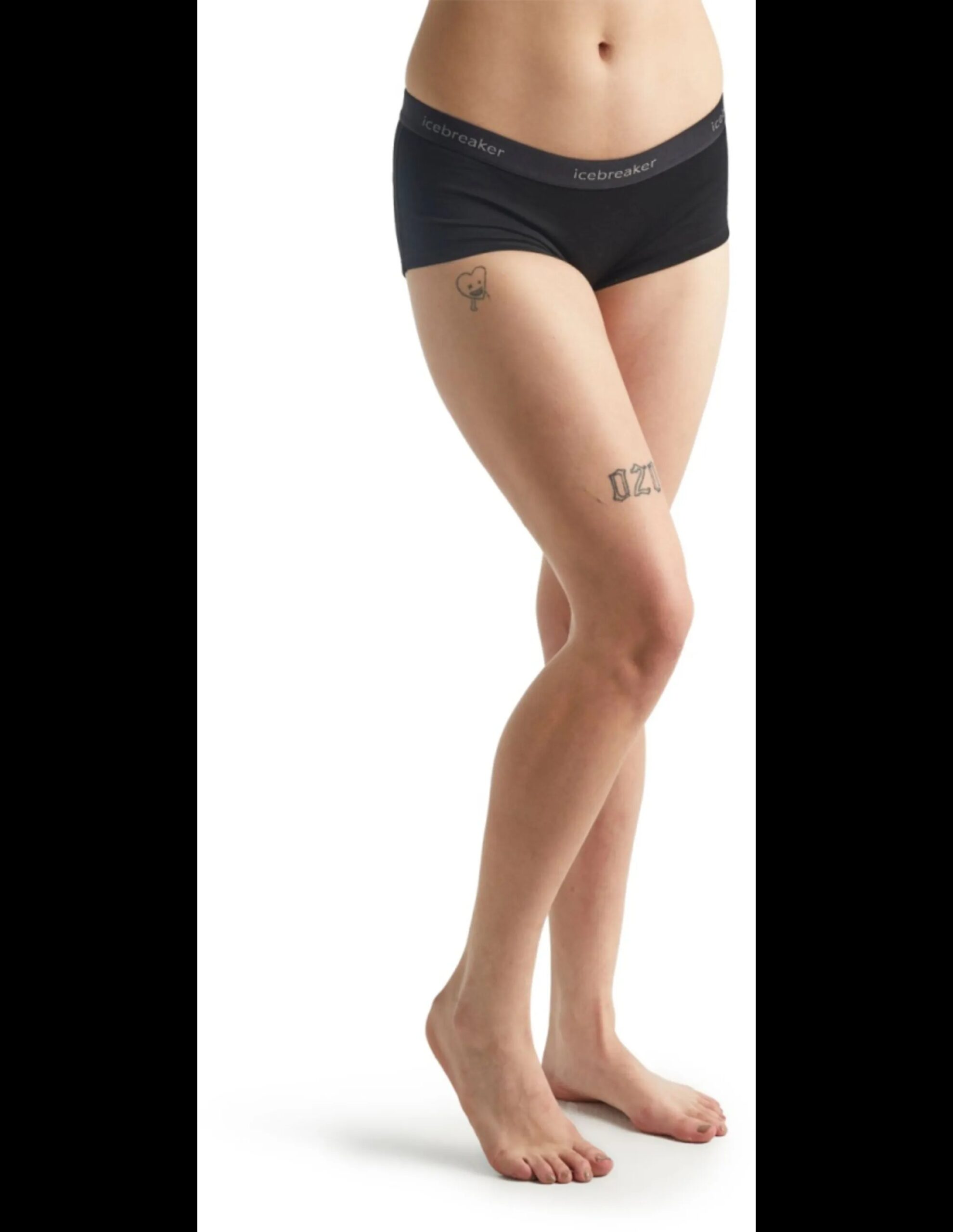 Icebreaker200 Oasis Boy Shorts Dames (Maat – XS, Kleur – Black)