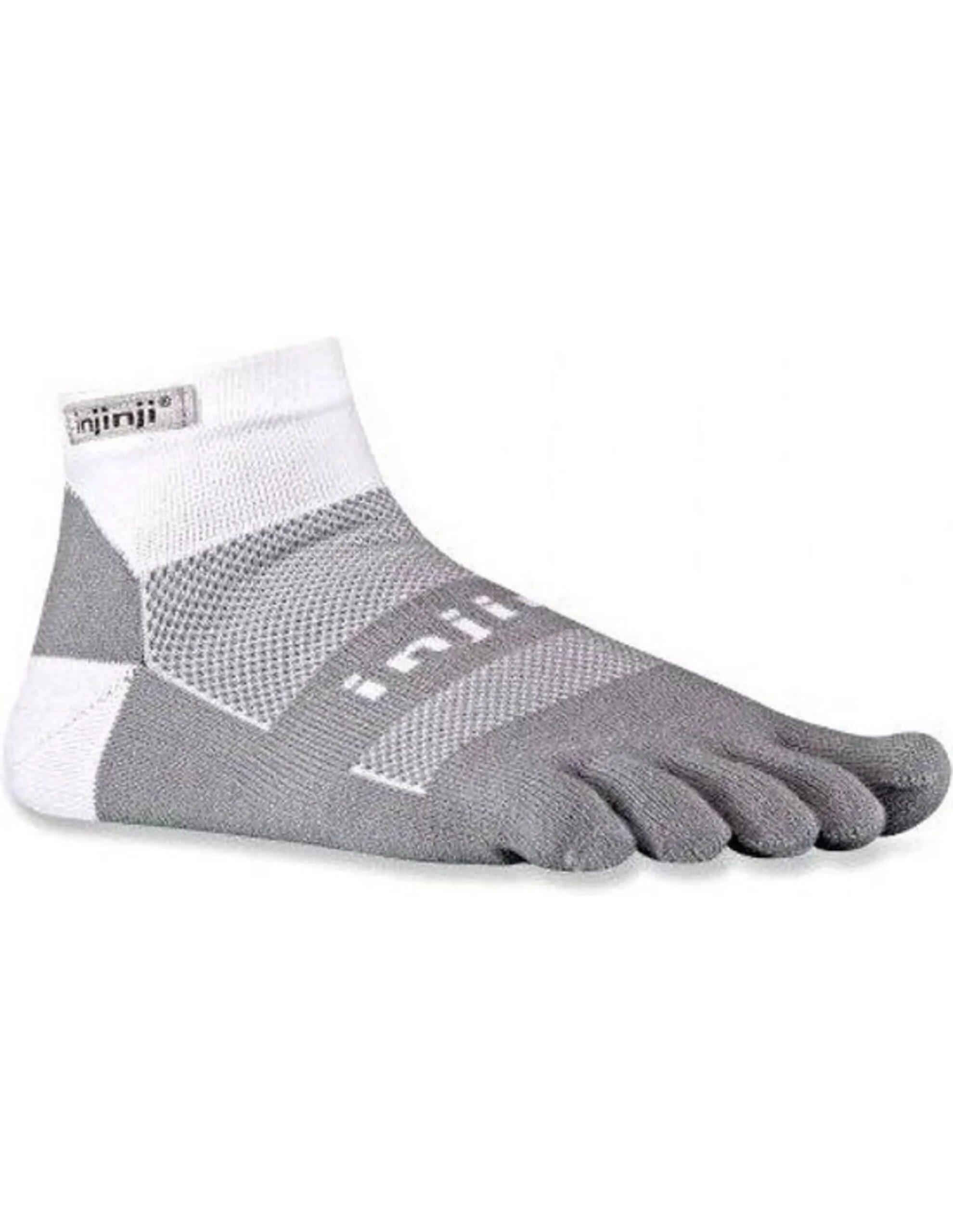 Injinji Run Midweight MC Xtralife Hardloopsok (Maat – XL, Kleur – White/Grey)