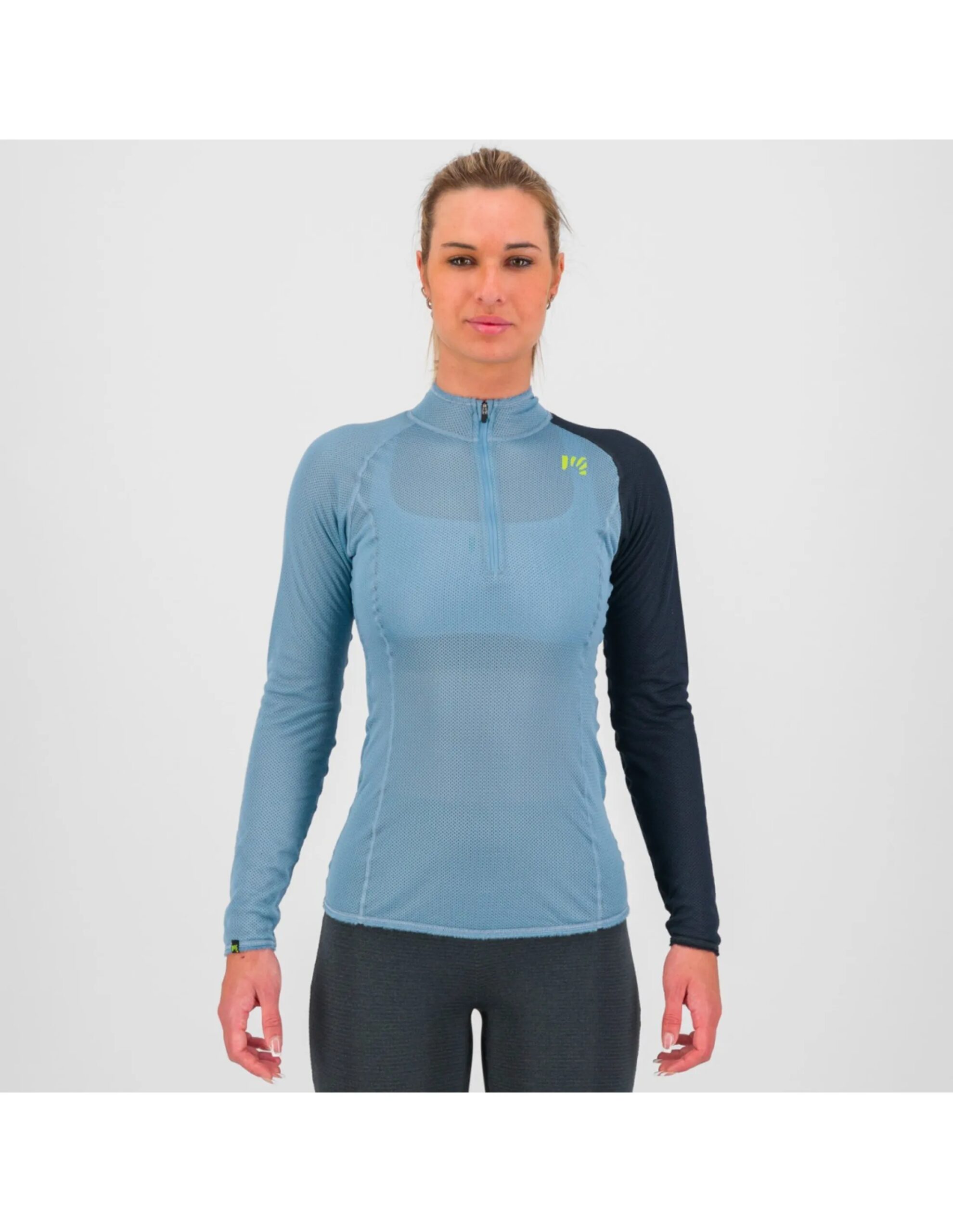 Karpos Women’s Dinamico Octa Jersey Half Zip Baselayer (Maat – L, Kleur – Mountain Spring / Vulcan)