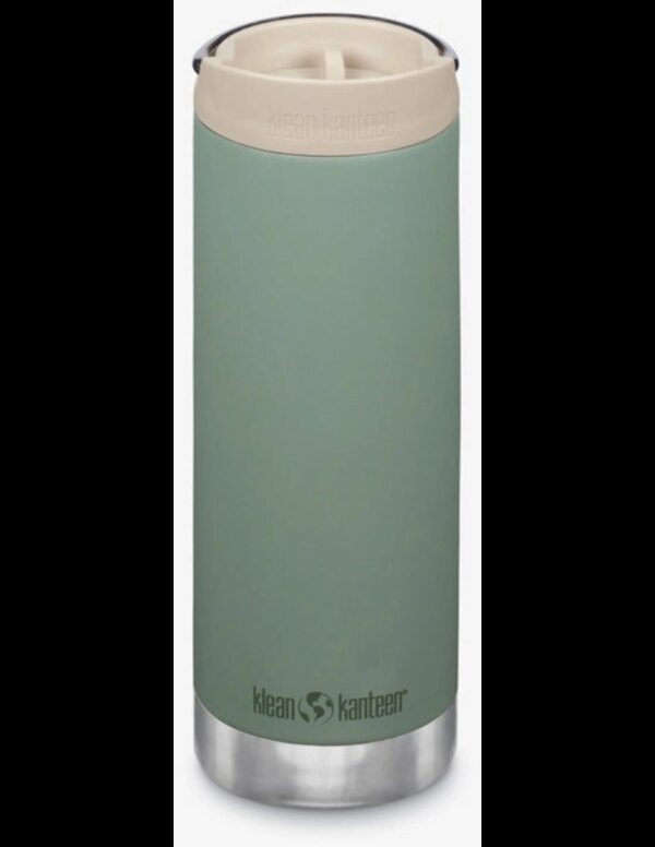 Klean Kanteen Isolatiefles TKWide met Koffiedop (Maat - 473 ml, Kleur - Sea Spray)