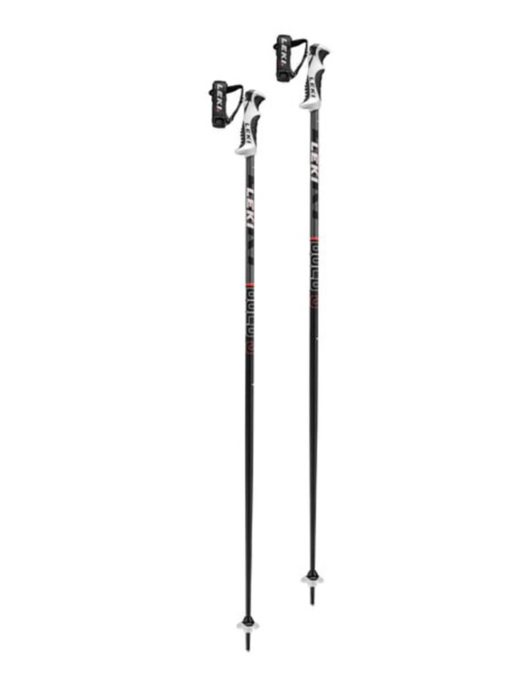 Leki Bold S Skistokken (Maat - 115, Kleur - Black/fluorescent-red/white)