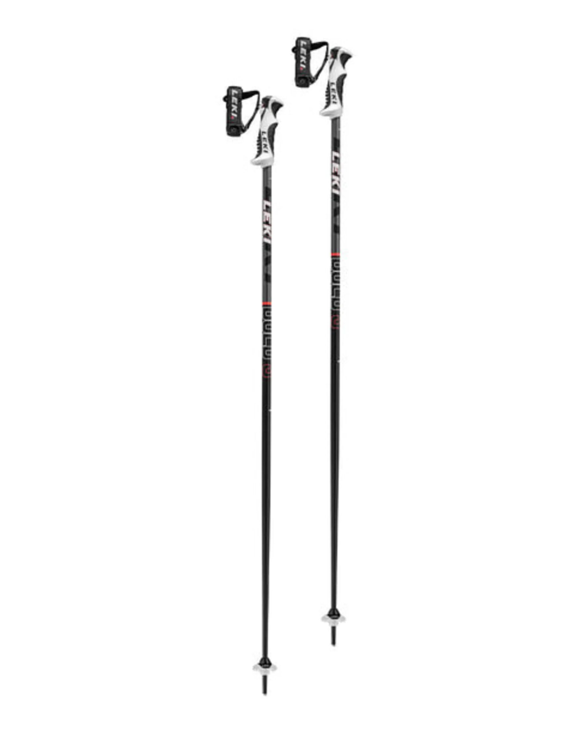 Leki Bold S Skistokken (Maat – 115, Kleur – Black/fluorescent-red/white)