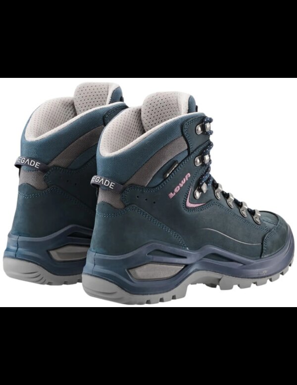 Lowa Renegade Evo GTX Mid Wandelschoenen Dames (Maat - 6, Kleur - Steelblue/Oldrose)