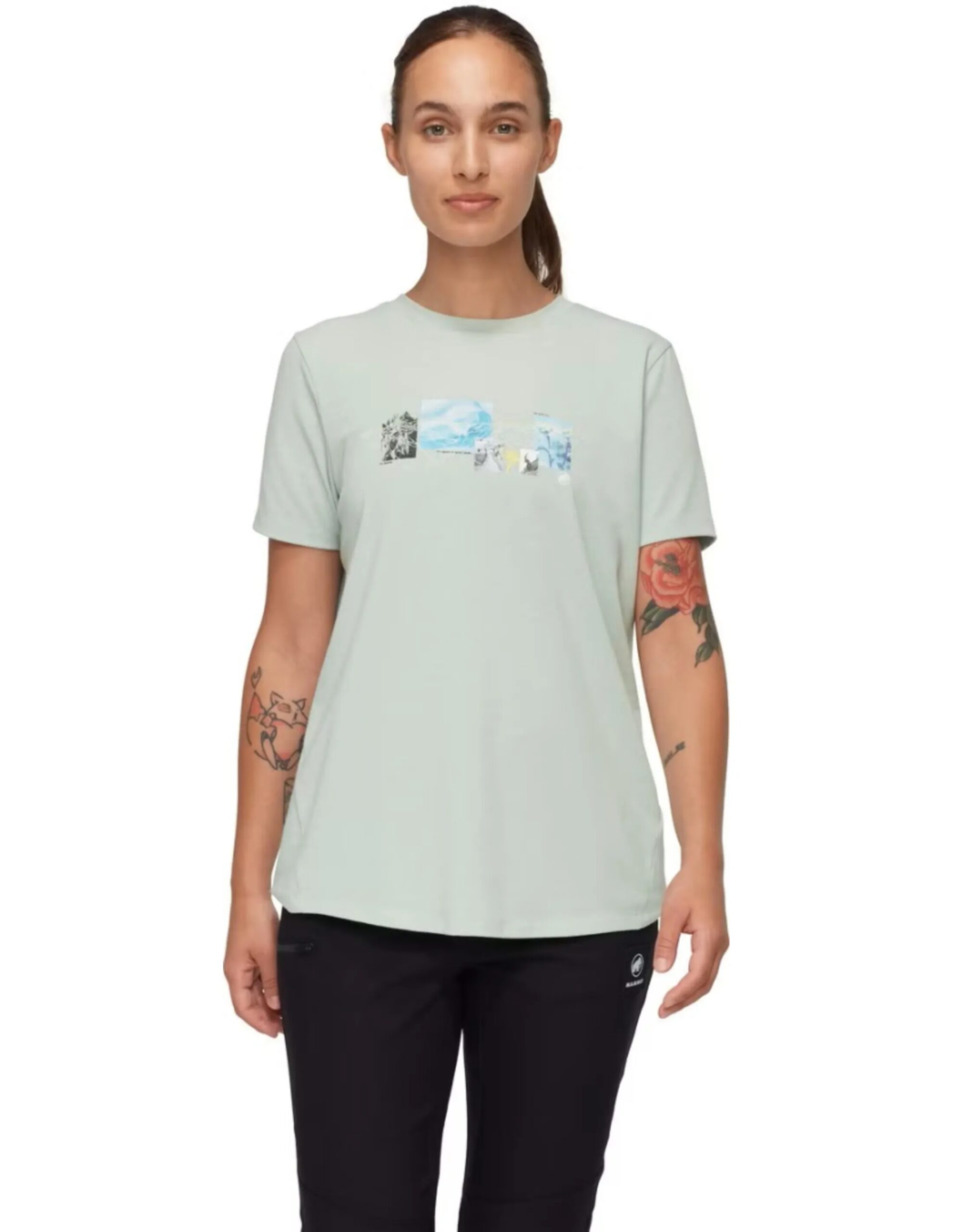 Mammut Mountain T-Shirt Dames (Maat – L, Kleur – Silver Sage)