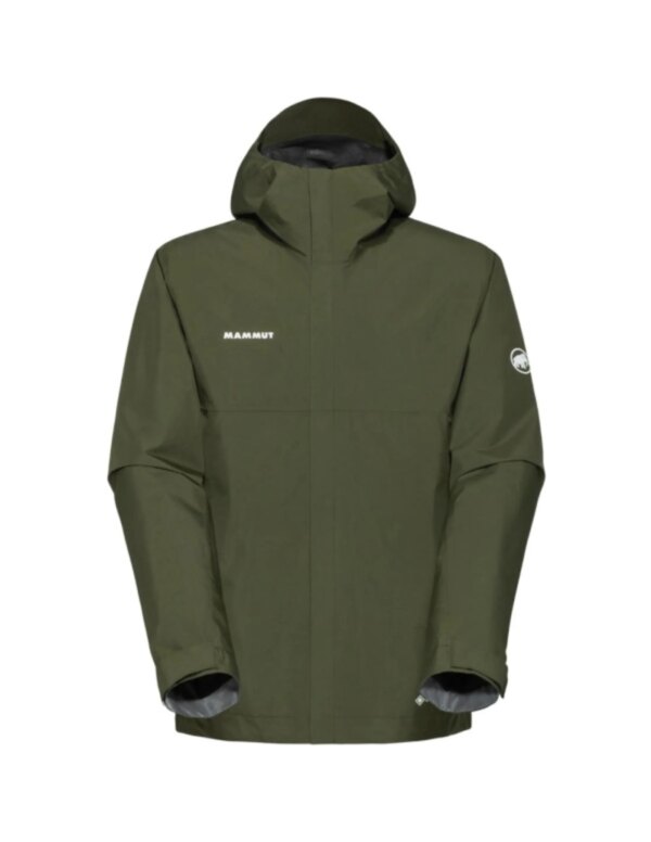 Mammut Treeline Light Hardshell Hooded Jacket Heren (Maat - L, Kleur - Dark Marsh)