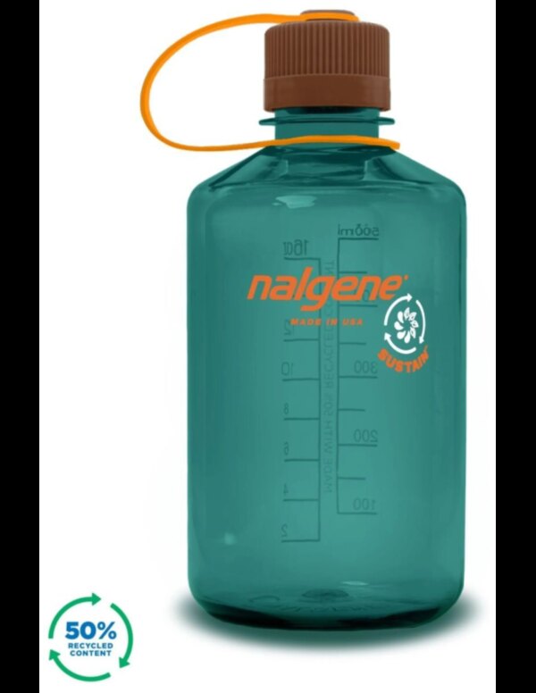 Nalgene Narrow-Mouth Tritan Sustain 500ml (Maat - 500ml, Kleur - Teal)
