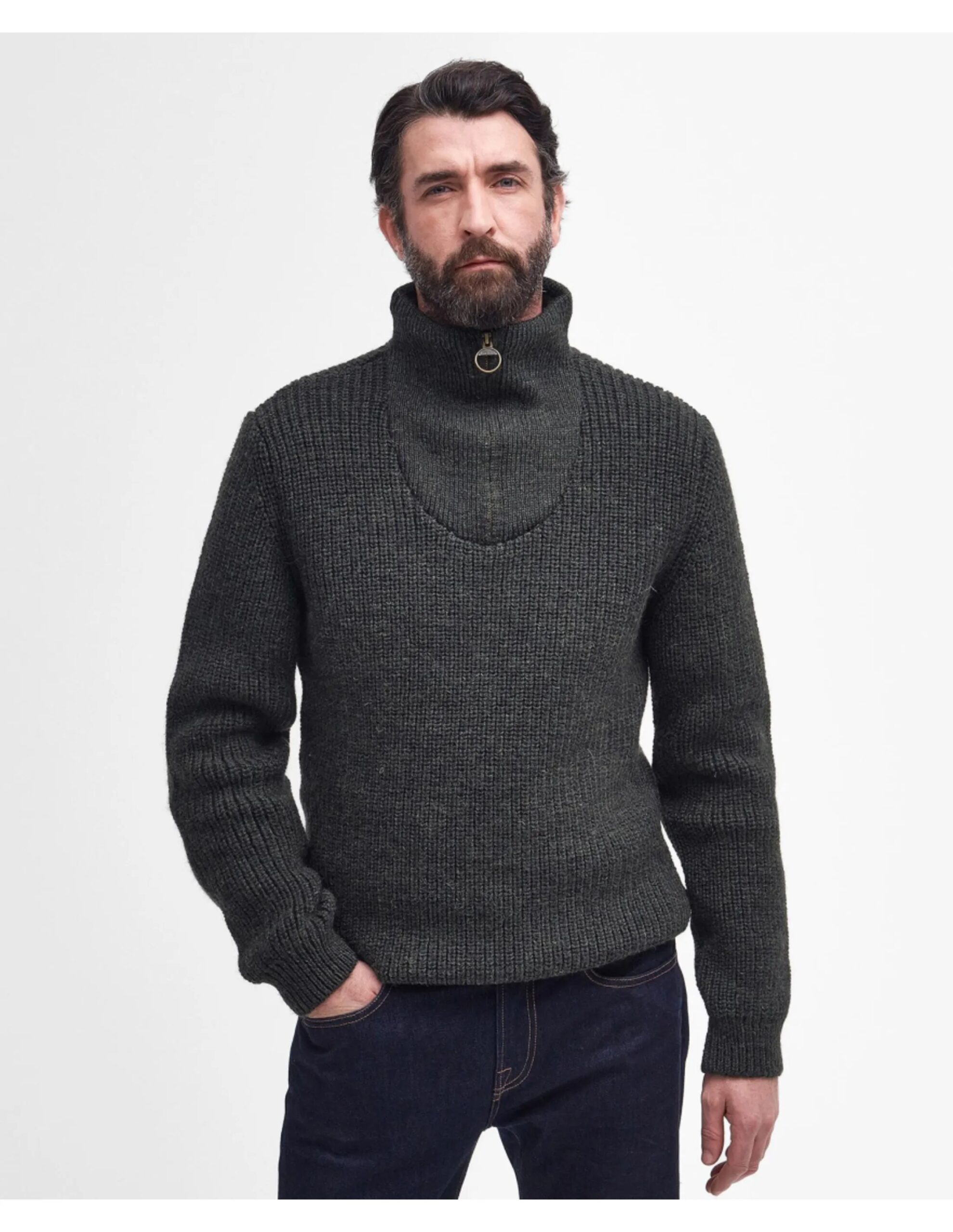 New Tyne HZ Knitted Jumper (Maat – L, Kleur – Olive)