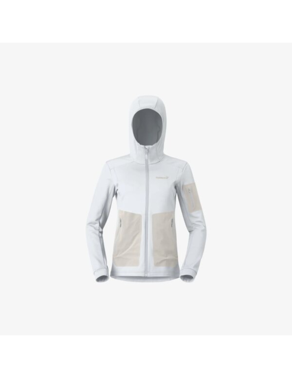 Norrona Falketind Warm2 Stretch Hood Dames (Maat - M, Kleur - Snow White)