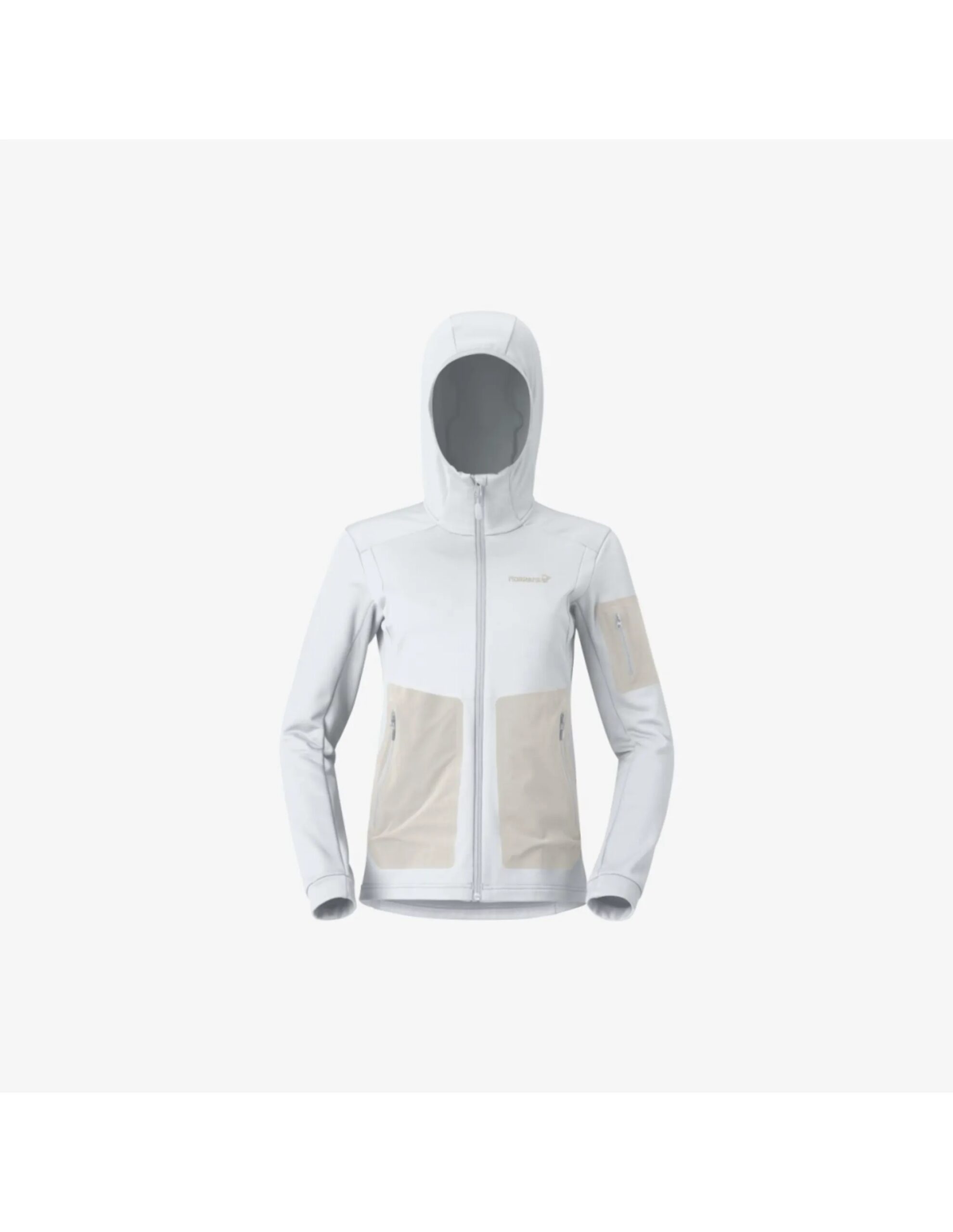 Norrona Falketind Warm2 Stretch Hood Dames (Maat – L, Kleur – Snow White)