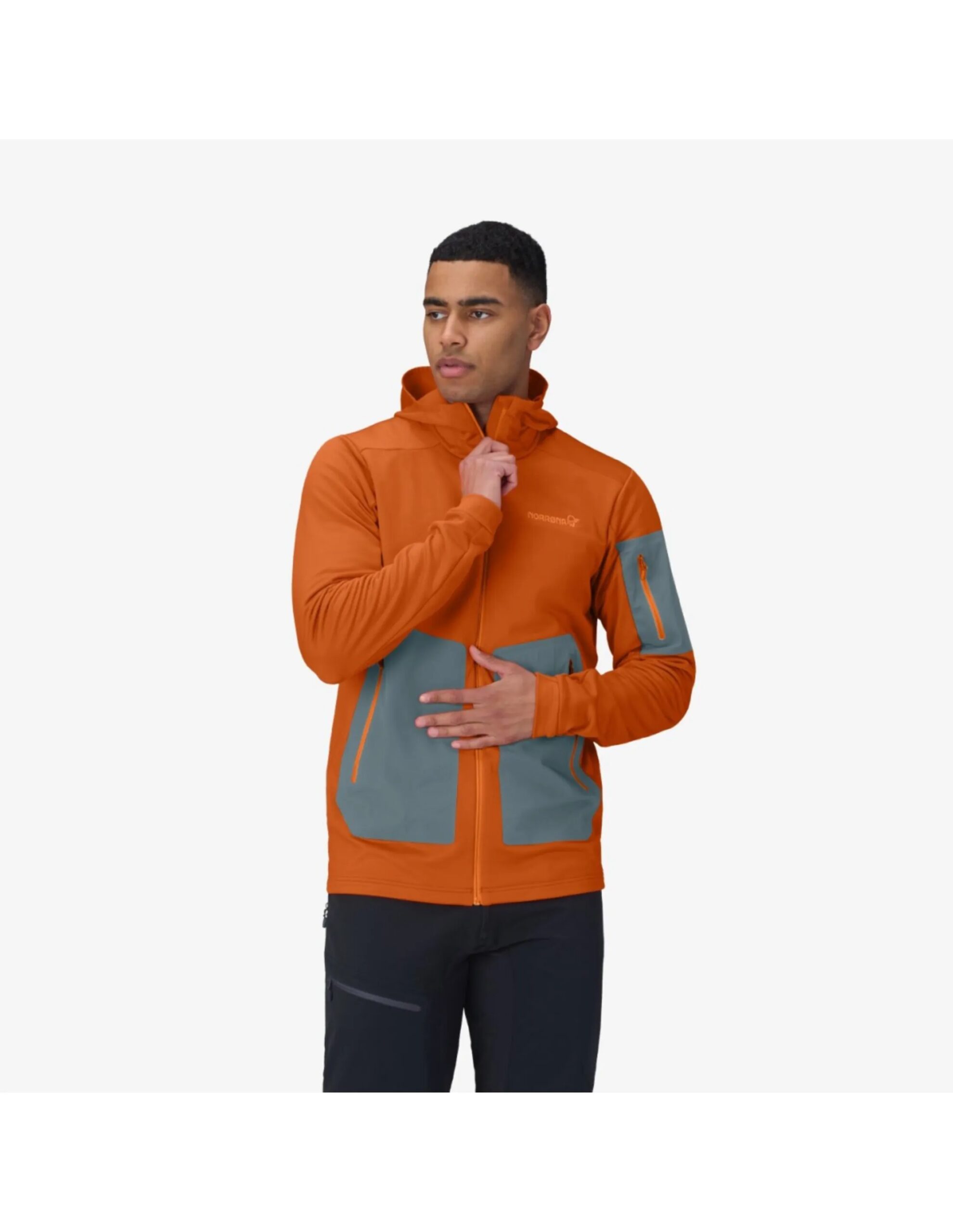 Norrona Falketind Warm2 Stretch Hood Heren (Maat – L, Kleur – Gold Flame)