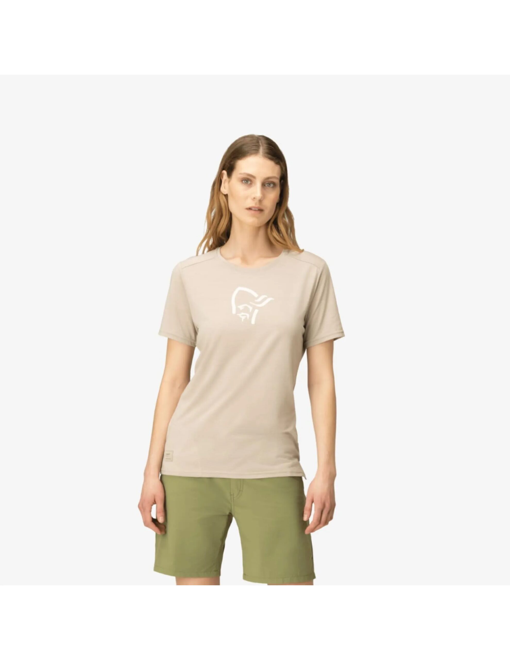 Norrona Femund Equaliser Merino T-Shirt Dames (Maat – M, Kleur – Pure Cashmere)