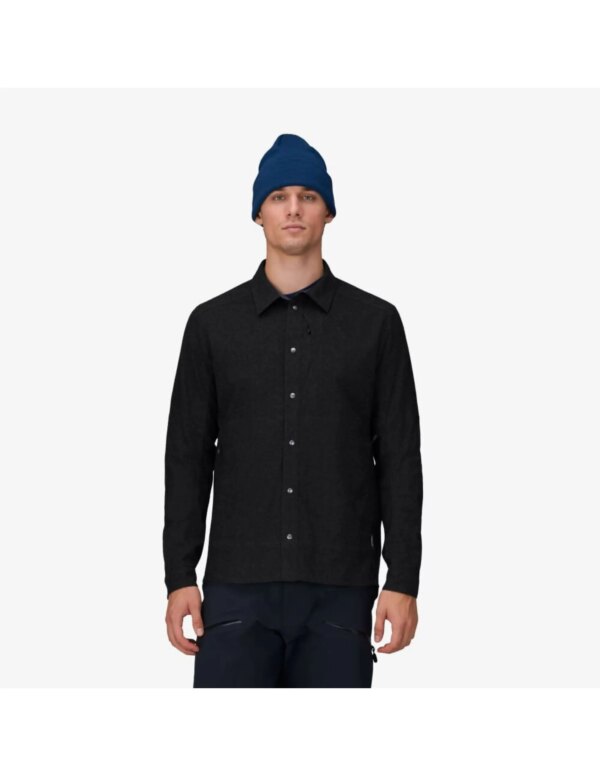 Norrona Men's Tamok Wool Plain Shirt (Maat - XL, Kleur - Caviar Melange)