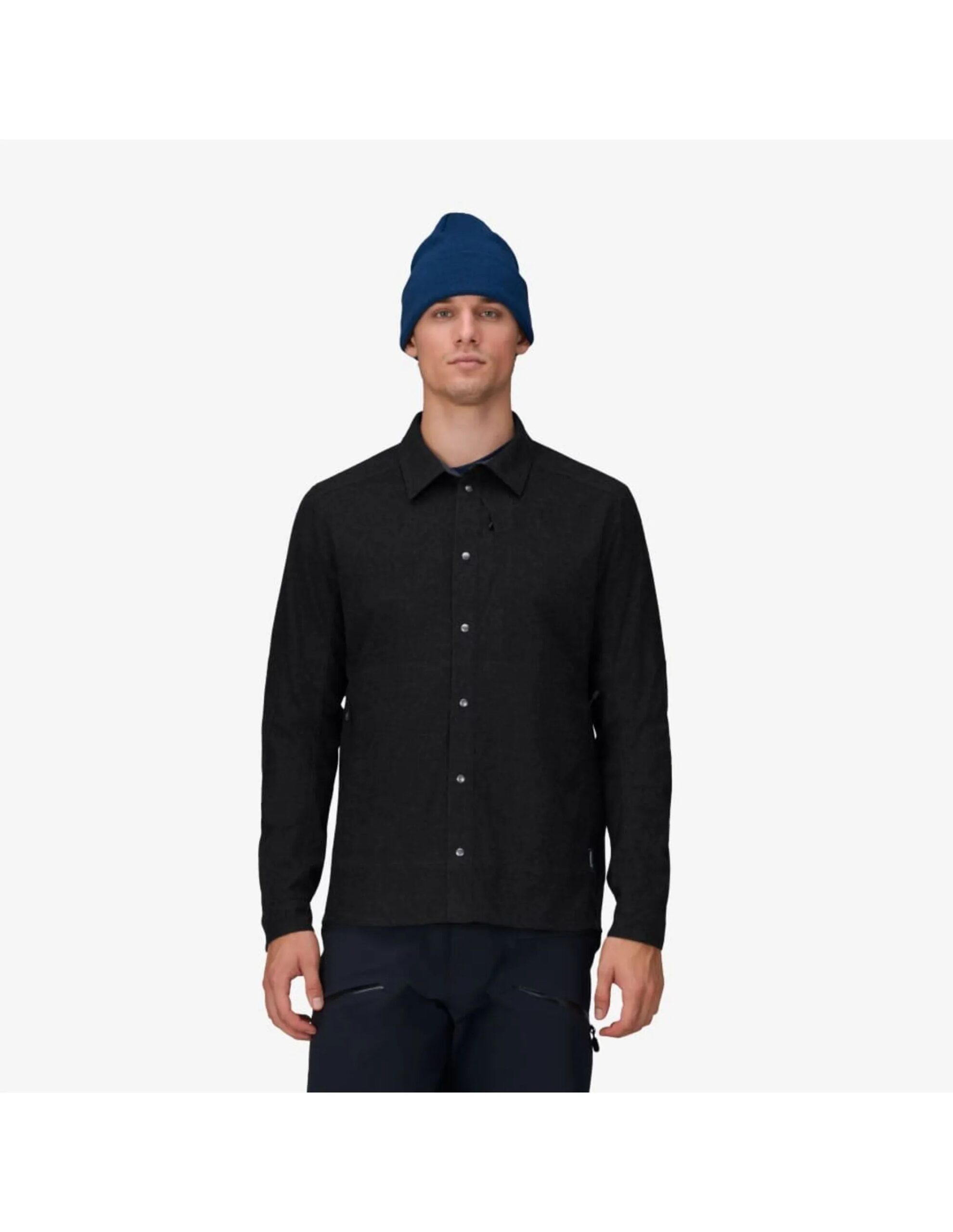 Norrona Men’s Tamok Wool Plain Shirt (Maat – XL, Kleur – Caviar Melange)