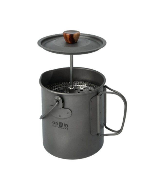 Origin Outdoor French Press 3 in 1 Titanium (Maat - 750 ml, Kleur - Titanium)