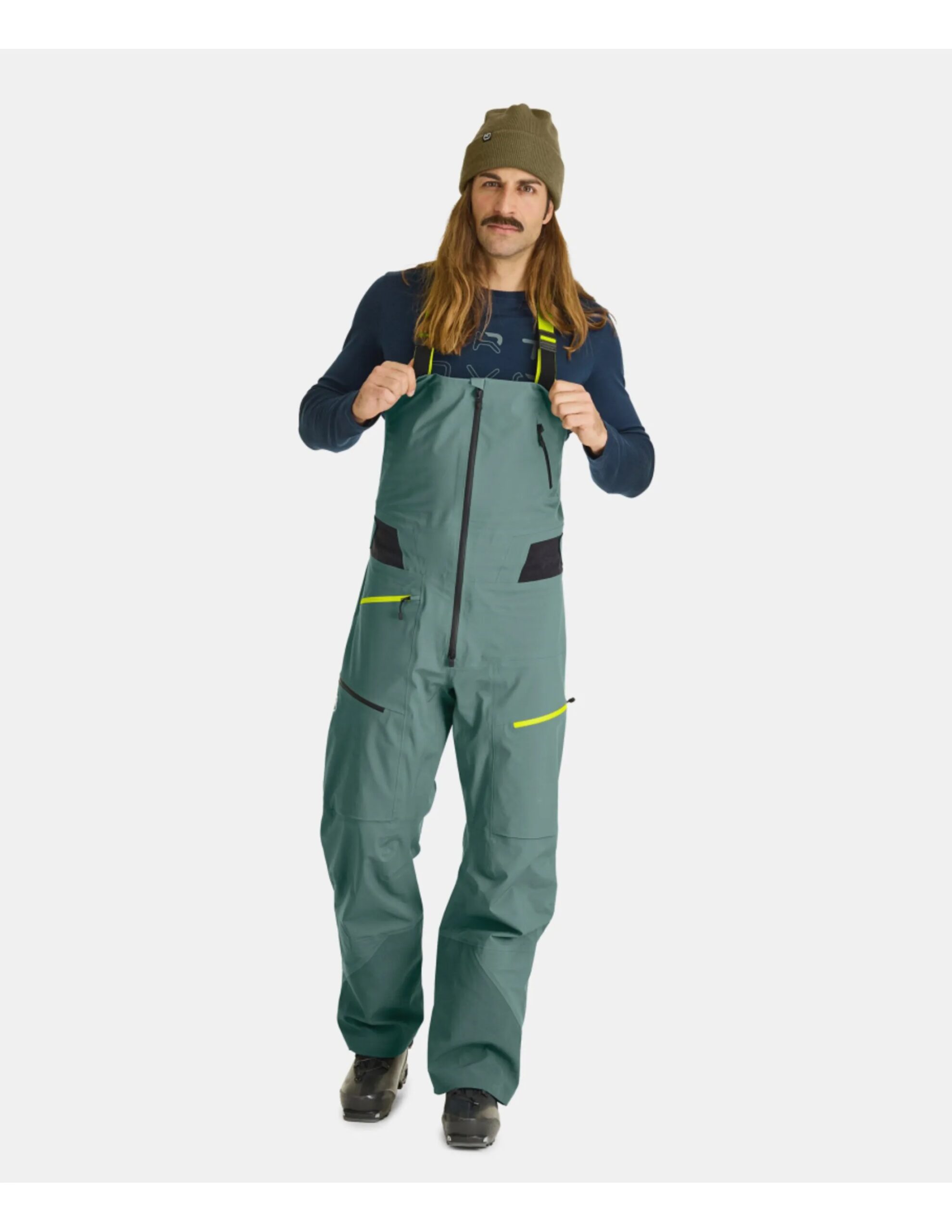 Ortovox 3L Deep Shell Bib Pants Men´s (Maat – XL, Kleur – Arctic-Grey)